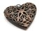 26mm Filigree Heart Antique Copper Tone Brass Locket Charm Diffuser Pendant